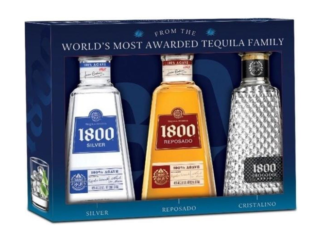 Casa Cuervo 1800 Tri-Pack Tequila Silver - Reposado - Cristalino