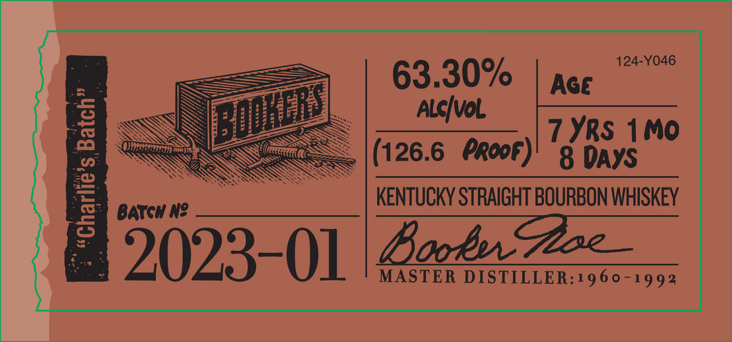 Booker's Batch 2023-01 'Charlie's Batch' Kentucky Straight Bourbon Whiskey [Limit 1]