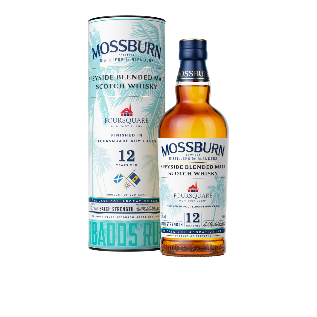 Mossburn 12 Year Old Foursquare Rum Finished Speyside Blended Malt Scotch Whisky