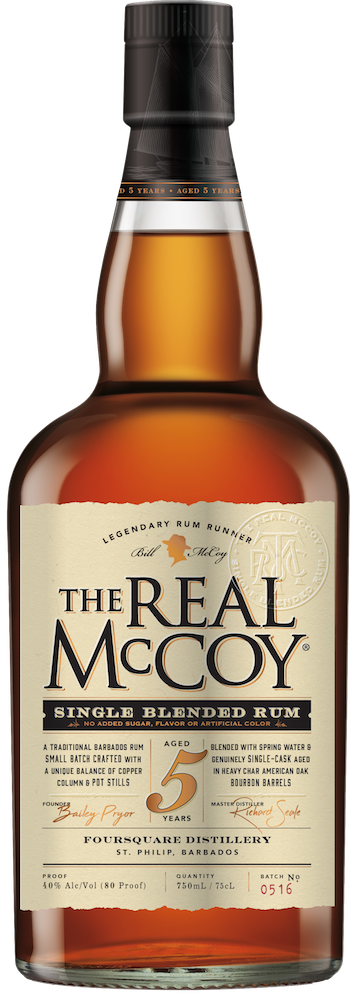 The Real McCoy 5 Year Single Blended Aged Rum Year 92 Proof