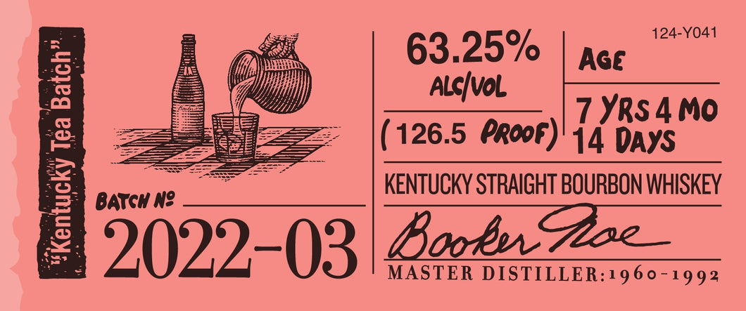 Booker's Batch 2022-03 Kentucky Tea Batch Kentucky Straight Bourbon Whiskey [Limit2]