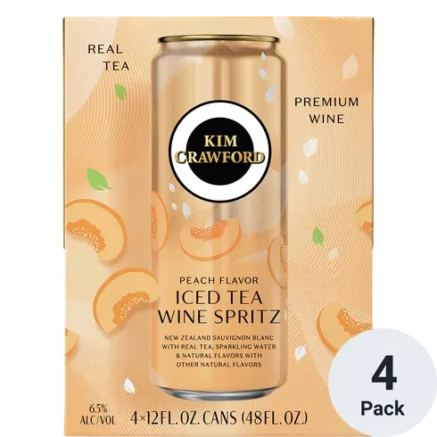 Kim Crawford Peach Iced Tea Wine Spritz 4pk